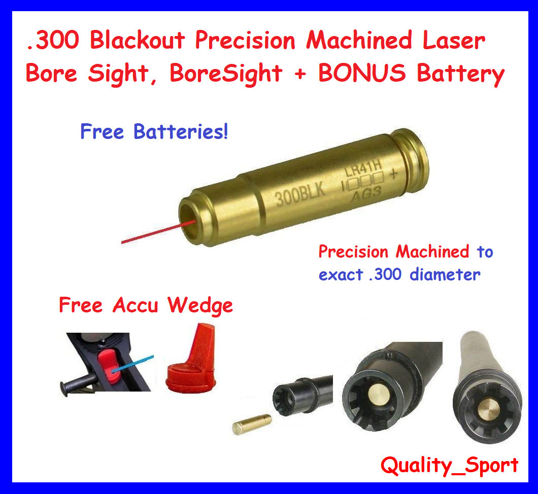 .300 Blackout Precision Machined Laser Bore Sight, BoreSight + BONUS