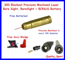 .300 Blackout Precision Machined Laser Bore Sight, BoreSight + BONUS Accu Wedge