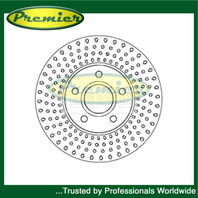 Premier Front 1x Brake Disc Fits Volvo V40 2012-2016 1.6 D 31341642