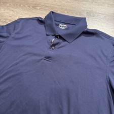 UNTUCKit Polo Shirt Mens XL Blue Damaschino Preppy Golf Luxury Casual Comfort