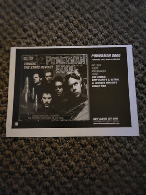 BEL1 ADVERT 5X8 POWERMAN 5000 : TONIGHT THE STARS REVOLT!