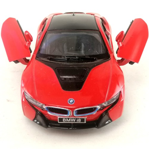 BMW i8 Plug-in Hybrid DieCast Modellauto Kinsmart Maßstab 1:36 Spielzeug Sammlung Hobby - Bild 36 von 36
