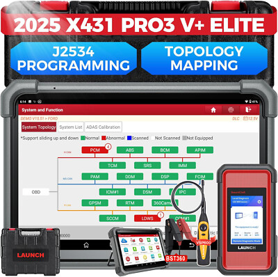 LAUNCH X431 PRO3S ELITE V+ 5.0 PRO5 Car Diagnostic Tool J2534 Programming Coding