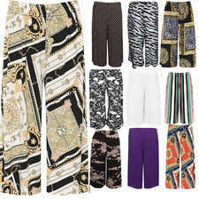 Women Plain and Print Culottes Trouser Ladies Elasticated Waist Shorts Plus Size
