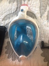 Máscara de snorkel facial completa X-Lounger, parte superior seca fácil de respirar de gran vista, CON BOLSA DE TRANSPORTE