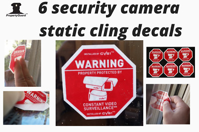 Lot De 3 Autocollants Avertissement Caméra De Surveillance CCTV – Jaune