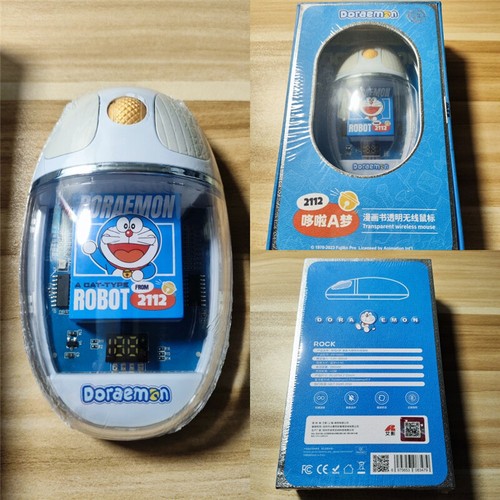Anime Doraemon Wireless Bluetooth Mouse Office PC Portable Silent Clear Mouse - Picture 8 of 13