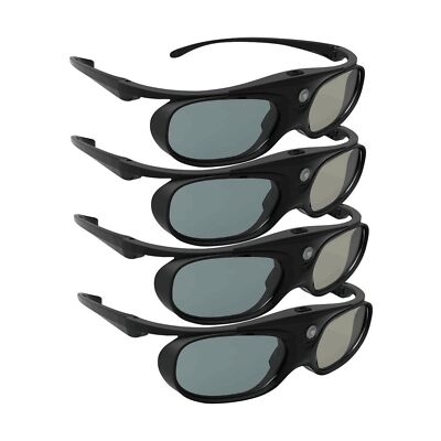 DLP Link 3D Glasses, ELEPHAS 144Hz Rechargeable Active Shutter