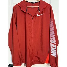 Nike Running Dri-Fit Zip-Up Windbreaker Hooded Jacket, Men's Size L