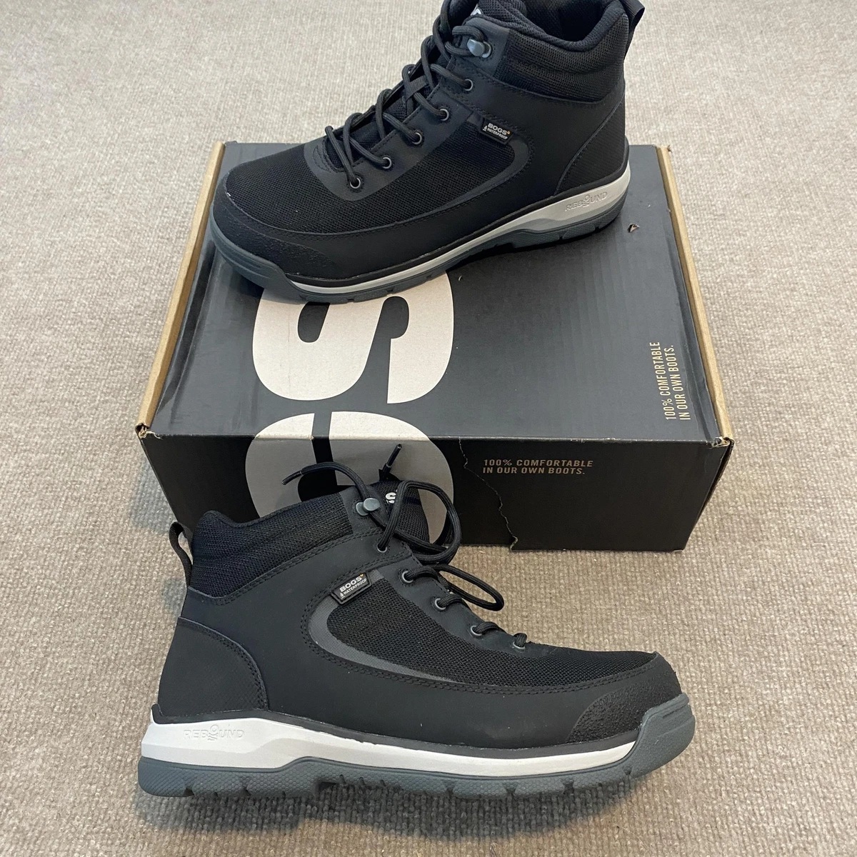 Bogs Women Casual Chukka Black Leather Lace-up Waterproof Ankle Boots size 11.5 Bogs Casual Boots for Women for sale | eBay main image 3
