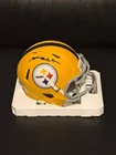 🔥 Antonio Brown Signed Steelers Yellow Matte Mini Helmet Auto NFL *CG*🔥