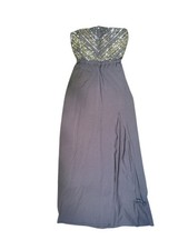 Express Strapless Gray  Maxi Dress  With Embelliched Bodice Size S