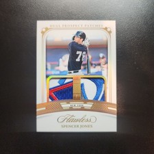 2024 Flawless Dual Prospect Patches Spencer Jones  GOLD #’d/10 Game Worn Patches