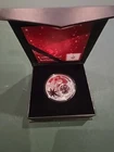 2016 Christmas Tree Ball 1oz. .999 Silver Coin w/ Emeralds Rubies NIUE COA + BOX