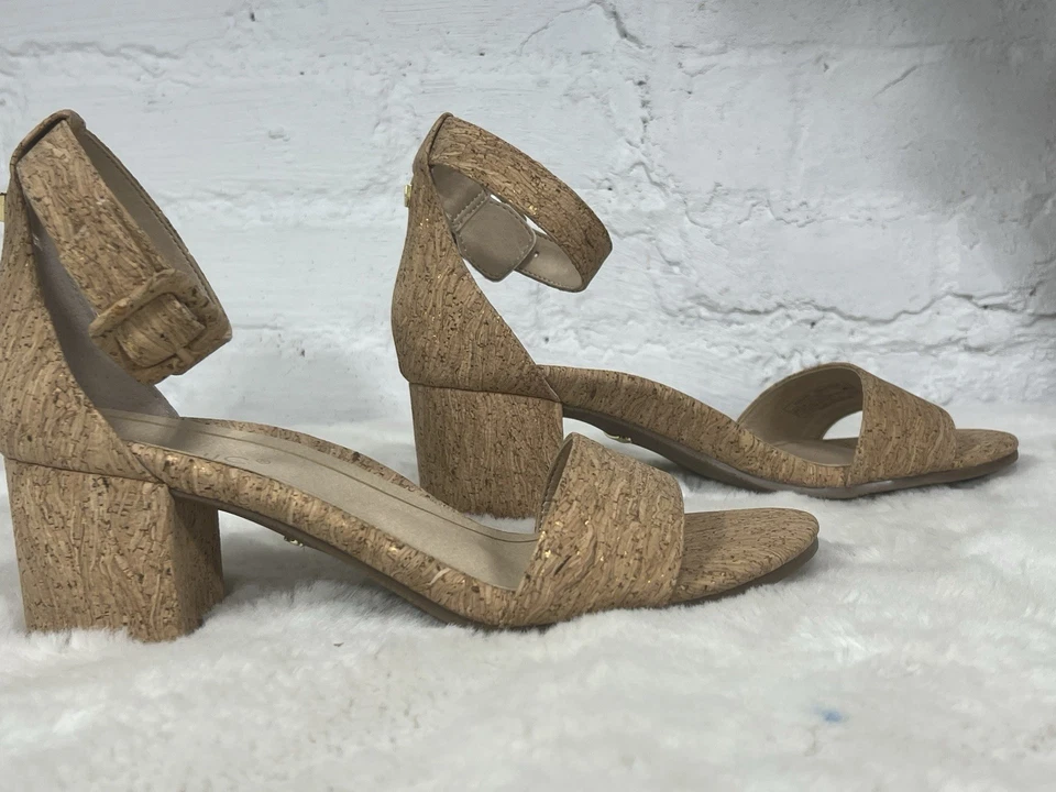 Vionic 7.5 Rosie Cork Strappy Tan Sandals, Pre-owned Good - Image 4 of 4