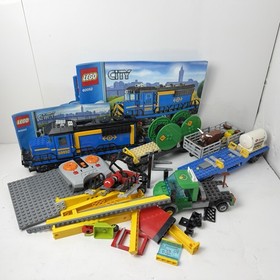 Lego City 60052 Cargo Train + Extra Rails Engine Works Incomplete As Is READ