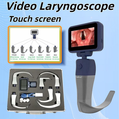 Touch screen Digital Video Laryngoscope Reusable Sterilizable Blades