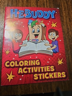 H-E-B HEBuddy Coloring Activity Book w/ Stickers 20 Pages  Texas Exclusive Rare