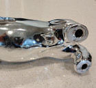 Big Silver Dachshund Porcelain Statue 10½" long x 4" wide x 5⅝" high Wiener Dog — photo 8