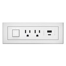 Legrand Wiremold RDSZCWH10 radiant Furniture Power Center with USB and Switch...