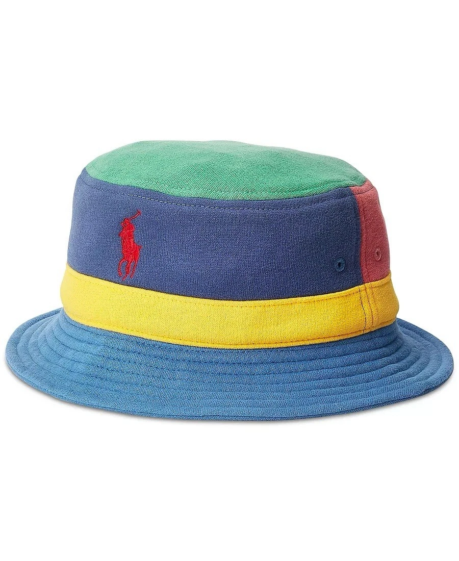 Polo By Ralph Lauren Men’s Color-Blocked Fleece Bucket Hat Size S/M New With Tag