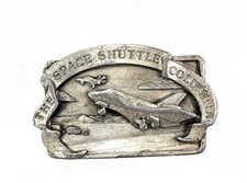 Vintage THE SPACE SHUTTLE COLUMBIA Belt Buckle 1982 Bergamot Brass Works T-41