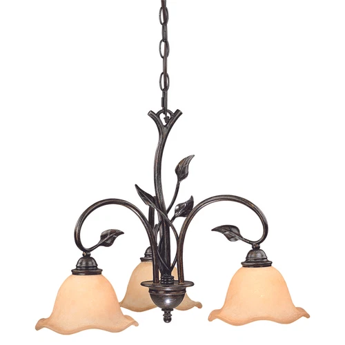 Vaxcel International CH38803OL Vine 3l Chandelier Oil Shale - Picture 1 of 2
