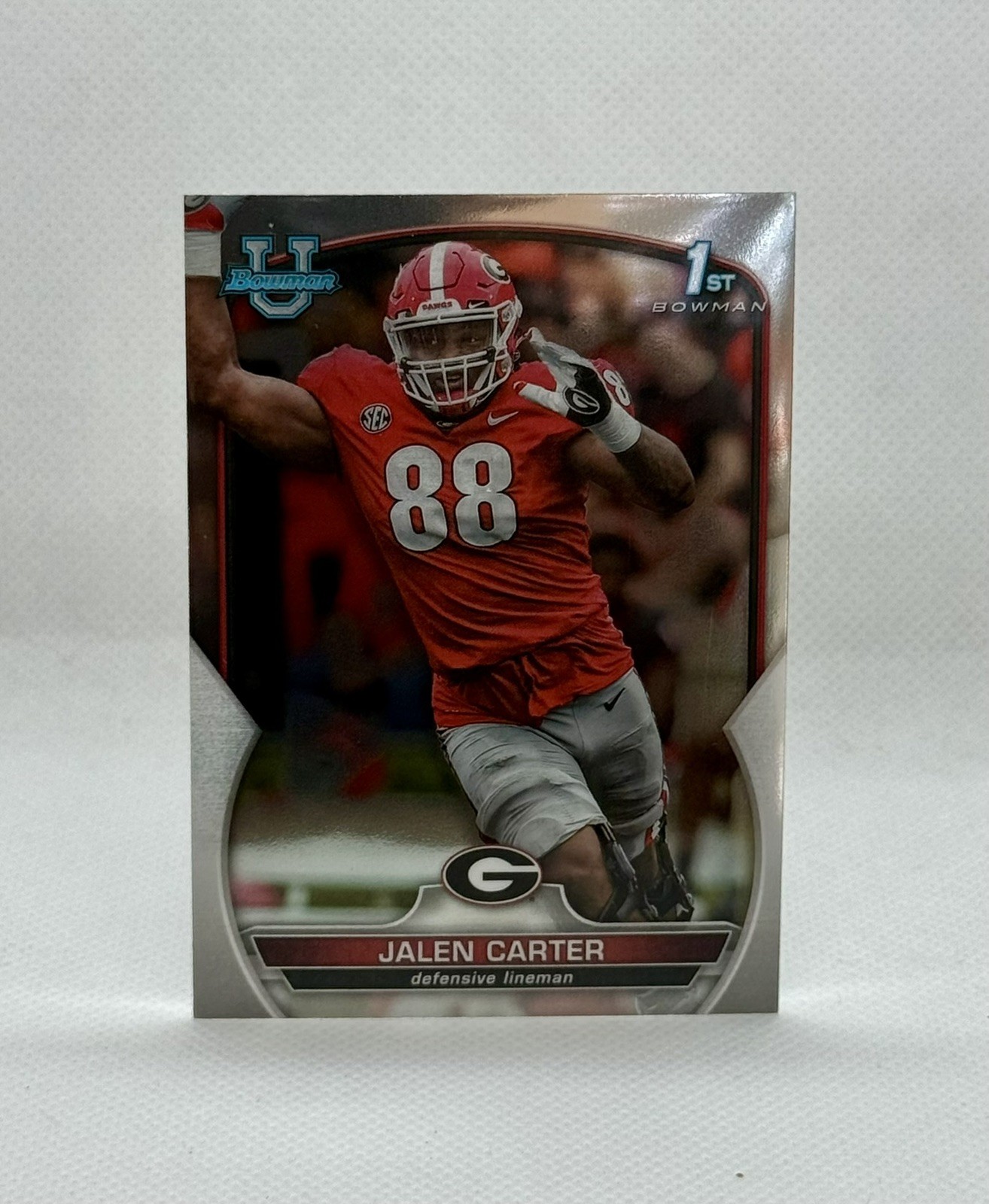 2022 Bowman University Chrome Jalen Carter #37 Georgia Bulldogs
