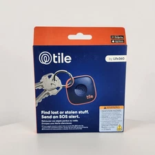 Tile Mate by Life360 Bluetooth Key Finder Navy Blaze (1-Pack) New/Sealed