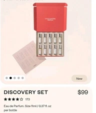 $99 10 pc Dossier 11ml Discovery Set Ambery Saffron Aromatic Star Anise perfume