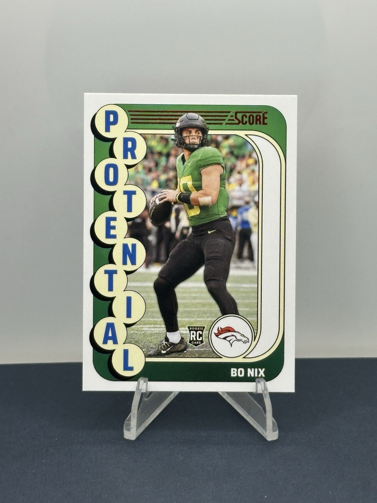 2024 Score - Bo Nix RED Protential #11 (RC) Denver Broncos Oregon Ducks