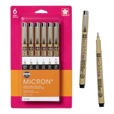 SAKURA Pigma Micron Fineliner Pens - Archival Black Ink Pens - Pens for Writ...
