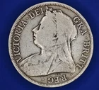 1897 Victoria Old head half crown 2/6, 92.5% silver coin  [34261]