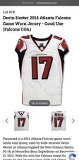 Game Worn Devin Hester Falcons Jersey Vs Minnesota Vikings . Rec TD .