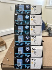 Genuine New HP730 Yellow DesignJet Expired 2024/2025 Look Pictures Details 6pcs 