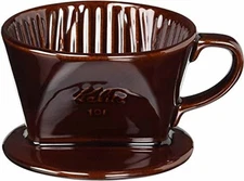 Kalita Wave Series Ceramic Coffee Dripper  for 1-2 Cups 101-ROTO Brown #01003