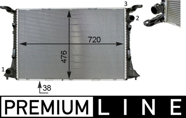 MotorküHler WasserküHler Premium Line Mahle Cr 82 000P FüR Audi A6 C7 Avant 4G5-image