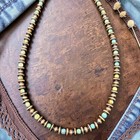 NAVAJO Desert Pearl Turquoise Beads Native Southwest Western Saucer Necklace 18" — photo 4