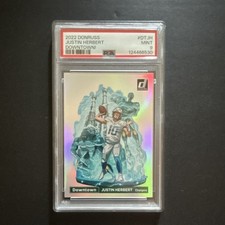2022 Panini Donruss Justin Herbert Downtown! #DT-JH PSA 9 Los Angeles Chargers