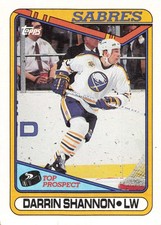 Darrin Shannon Buffalo Sabres 1990 Topps Top Prospect #310