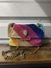 Borsa a tracolla Kurt Geiger Kensington a righe in velluto