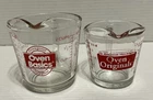 Vintage Set of 2 Anchor Hocking Glass Measuring Cups 2 Cup # 498 (1 Cup #496)