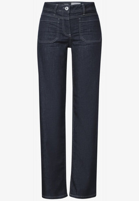 Cecil Neele Damen Jeans Loose Fit High Waist Wide Leg Blau W36 L30
