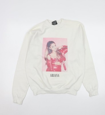 Absolute Cult Damen Pullover Sweatshirt weiß Ariana Grafikdruck XL