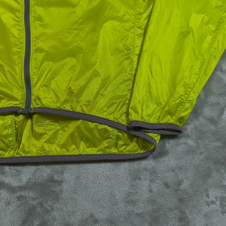 Novara Cycling Wind Jacket Mens Medium Yellow Reflective Packable Lightweight - Image 3 of 4