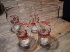 Coca Cola Vintage Santa Claus  14 oz Christmas Glasses Set of 4