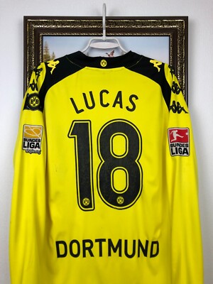 Borussia Dortmund Home football shirt 2009 Soccer #18 Lucas Mens