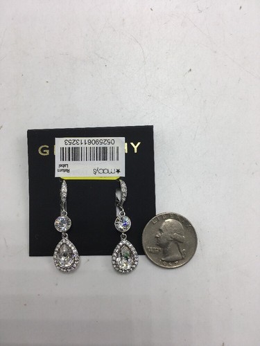 $48 Givenchy crystal & stone double drop earrings a5 - Picture 7 of 7