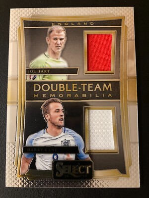 2016-17 Panini Select Double Team Memorabilia DTHK Joe Hart / Harry Kane ENGLAND