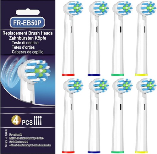8 Pcs Toothbrush Heads for Braun Oral-B Pro & Genius X, Sensitive Brush Refills - Picture 9 of 14